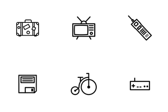 Retro Objects - Outline Icon Pack