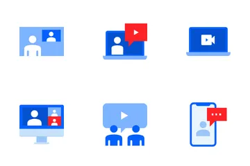 Réunions et services en ligne Pack d'Icônes
