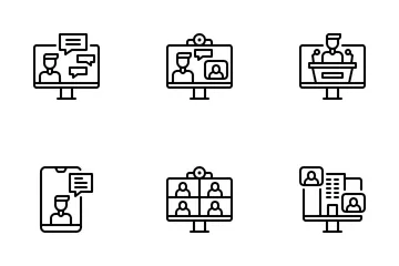 Reuniones en línea Paquete de Iconos