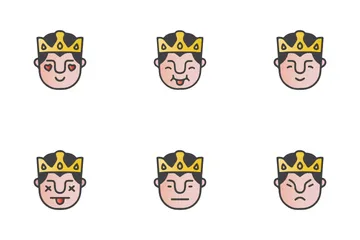 Rey Emoji Paquete de Iconos