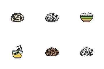 Rice For Preparing Delicious Food Icon Pack