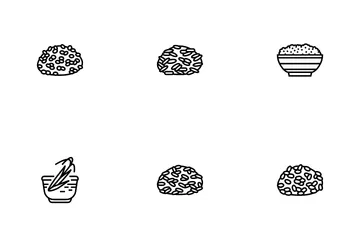 Rice For Preparing Delicious Food Icon Pack