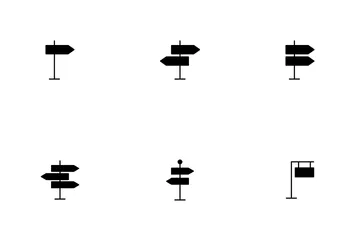 Richtungswegweiser Symbolpack