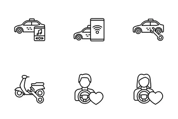 Ride Sharing Icon Pack