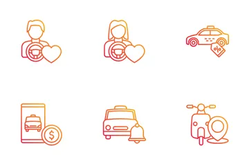 Ride Sharing Icon Pack