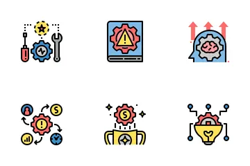 Risk Management Color Icon Pack