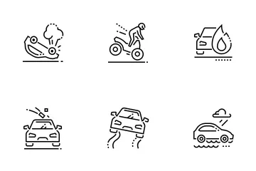 Road Accident Icon Pack