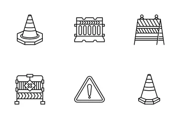 Road Barrier Icon Pack