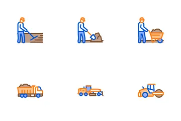 Road Repair And Construction Icon Pack