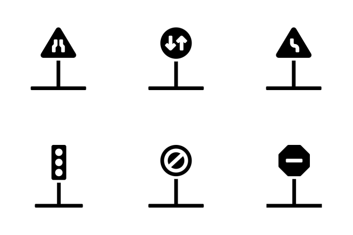 Download Road Signs Icon pack - Available in SVG, PNG, EPS, AI & Icon fonts