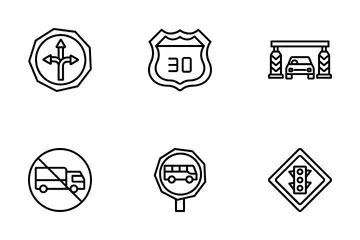 Road Signs Icon Pack