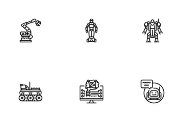Robot Development And Industry Icon Pack