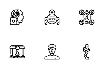 Robot Future Electronic Equipment Icon Pack