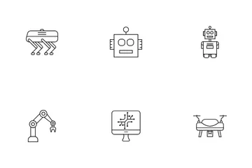 Roboter und KI Symbolpack