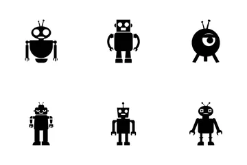 Roboter-Vektor-Icons Symbolpack