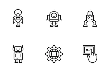 Robotic And Artificial Intelligence Icon Pack