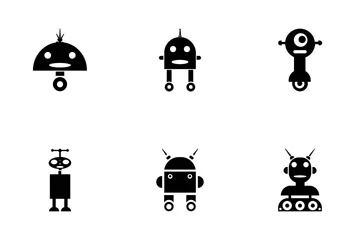 Iconos vectoriales de robots Icon Pack