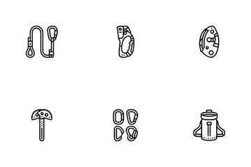Rock Climbing Bouldering Icon Pack