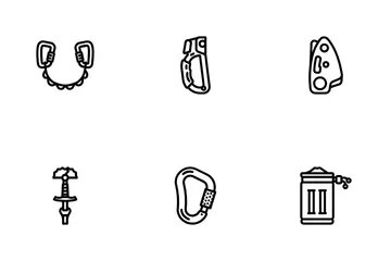 Rock Climbing Bouldering Icon Pack
