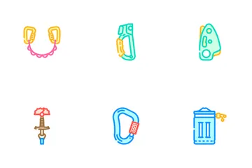 Rock Climbing Bouldering Icon Pack