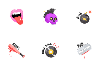 Rock Stickers Icon Pack