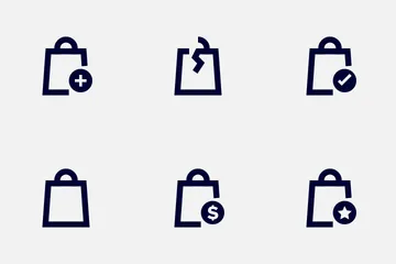 Rockicon Bold - Shopping Bags Packs Icon Pack