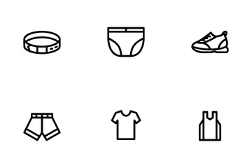 Ropa de Hombre Paquete de Iconos