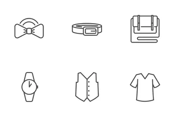Ropa de hombre Paquete de Iconos