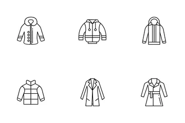 Ropa de invierno Paquete de Iconos