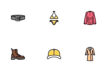 Ropa y accesorios de uso Paquete de Iconos