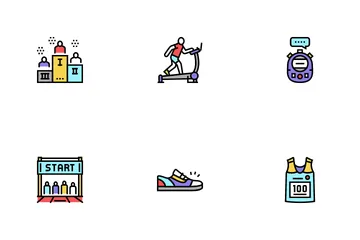 Running Athletic Sport Icon Pack
