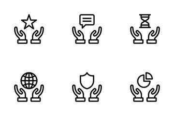 Safe Hand Support Icon Pack