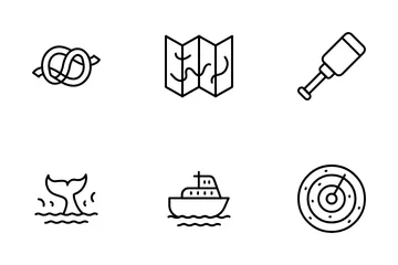 Sailing Ship Cruise Icon Pack