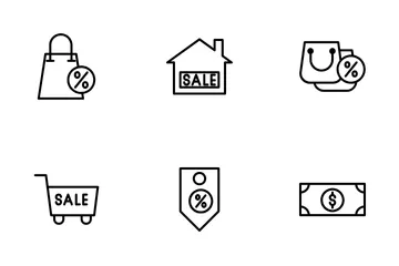 Sale  Line Style Icon Pack