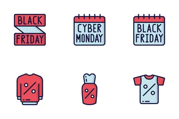 Sales (Black Friday) - Blue Red Icon Pack
