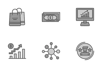 Sales Marketing Line Icon Pack
