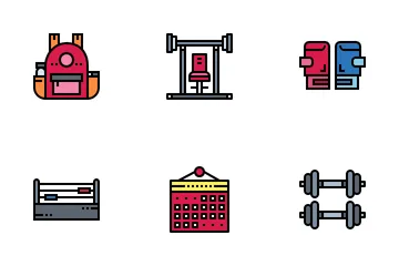 Salle de fitness Icon Pack