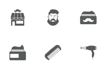 Salon de coiffure Icon Pack