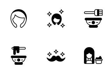 Salon de coiffure Icon Pack