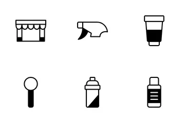 Salon de coiffure Icon Pack