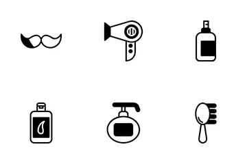 Salon de coiffure Icon Pack