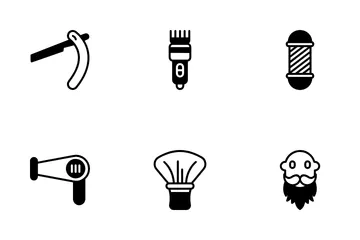 Salon de coiffure Icon Pack