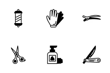 Salon de coiffure Icon Pack