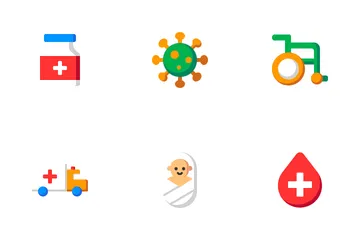 Atención médica y sanitaria Icon Pack