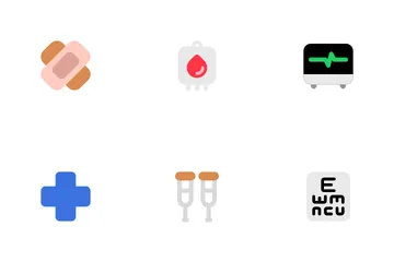 Atención médica y sanitaria Icon Pack