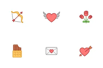 San Valentín y boda Paquete de Iconos