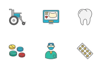 Sanità e medicina Icon Pack