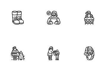 Santa Claus Christmas Reindeer Icon Pack
