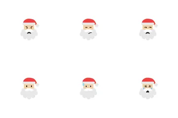 Santa Claus Expression Icon Pack