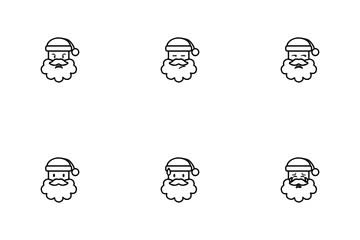 Santa Claus Expression Icon Pack